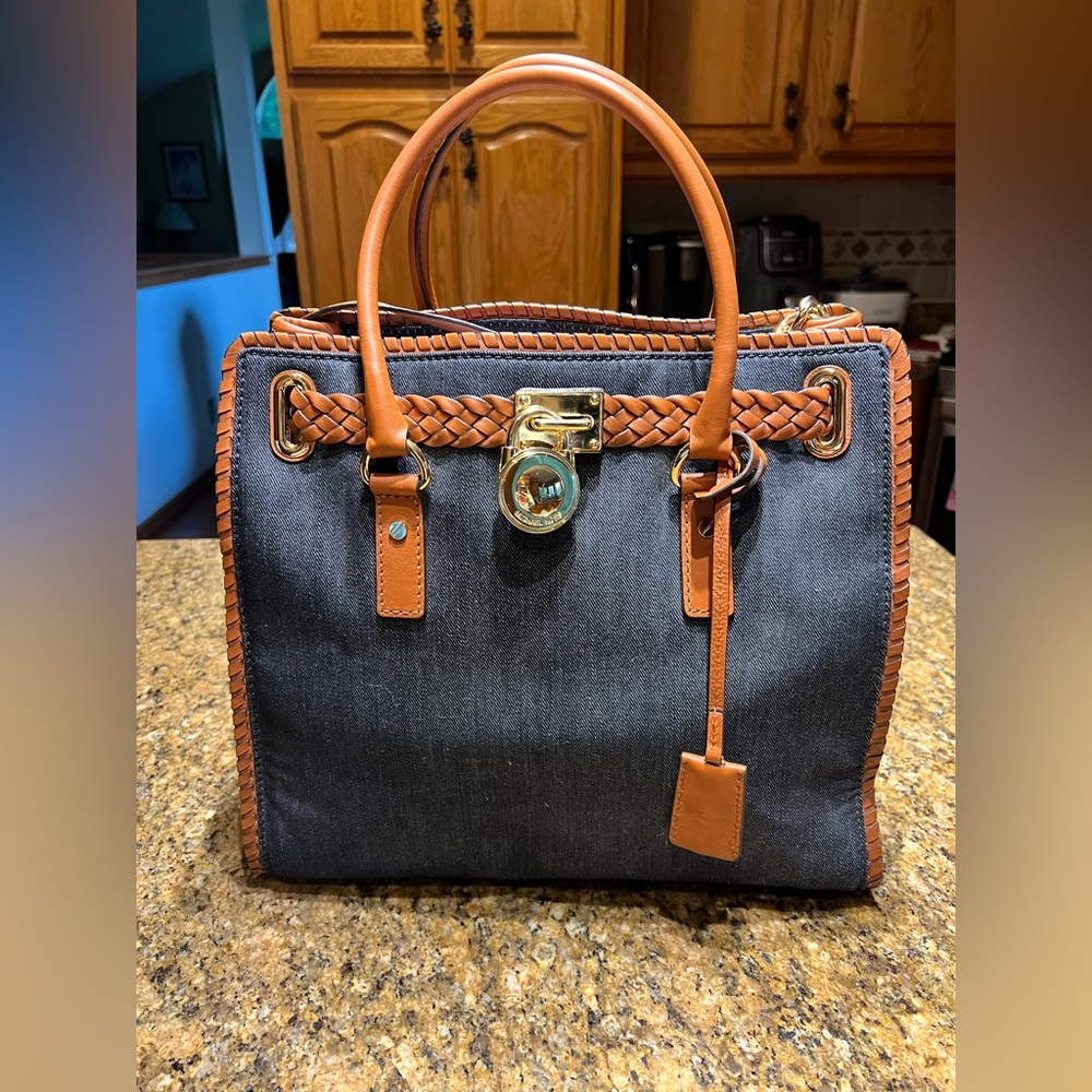 Michael Kors denim tote bag